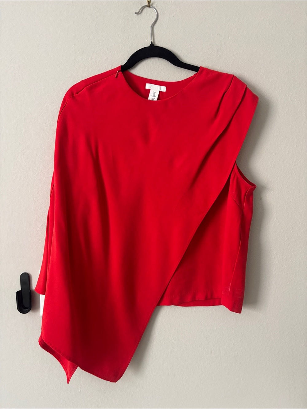 H&M Red Asymmetric One-Shoulder Top